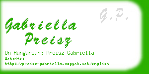 gabriella preisz business card